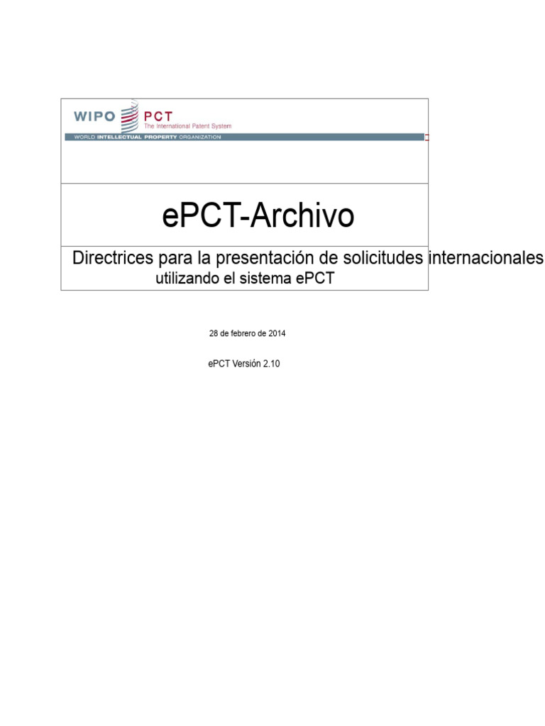 Directrices para ePCT-Filing 2014 | PDF | Archivo de computadora ...