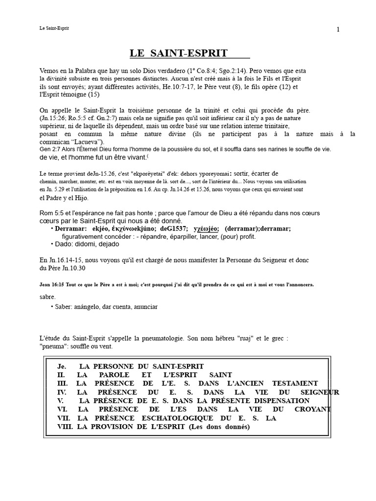 Comprendre le Saint-Esprit et sa Divinité | PDF | Saint-Esprit | Baptisme