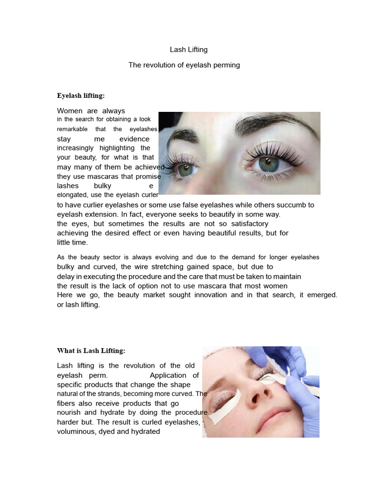 Lash Lifting Course Handbook | PDF | Allergy | Medical Specialties