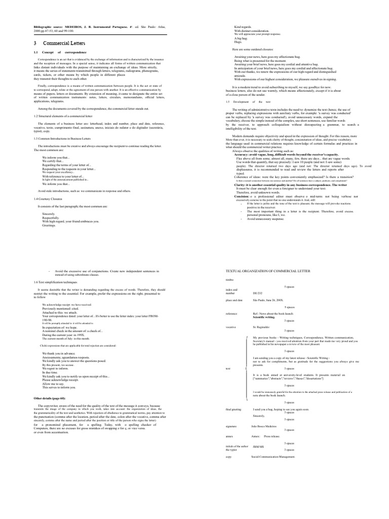 Effective Business Letter Writing Guide | PDF | Memorandum | Communication