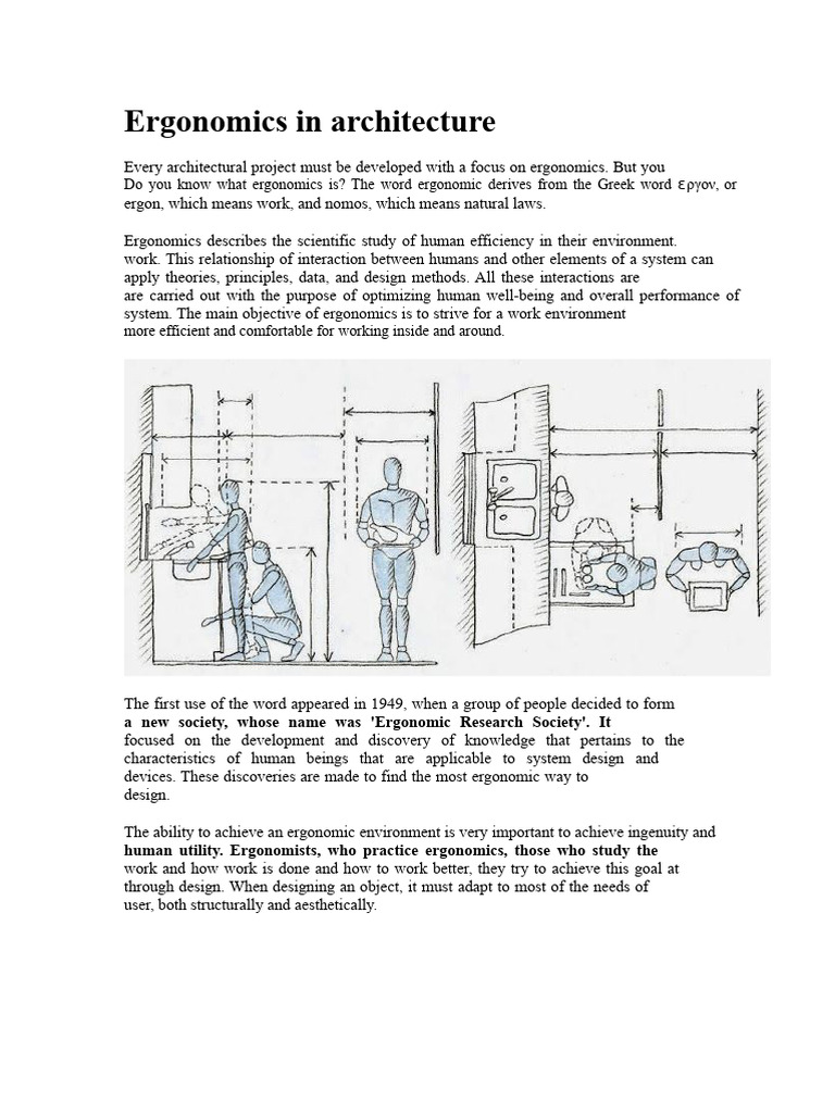 Ergonomics in Architecture | PDF | Psychology