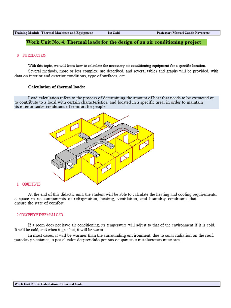 Thermal Load Calculation for AC Design | PDF | Humidity | Air Conditioning
