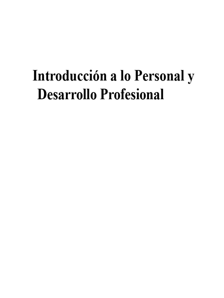 Guía de Desarrollo Personal y Profesional | PDF | Aprendizaje ...