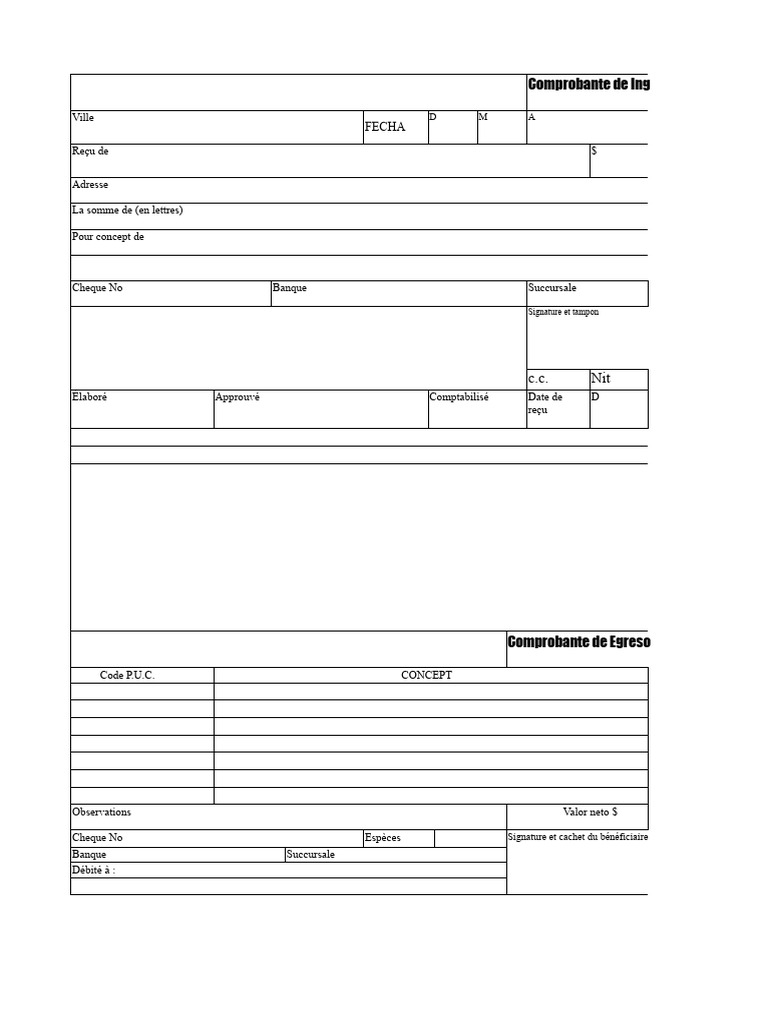 Modèle de reçu et de paiement financier | PDF