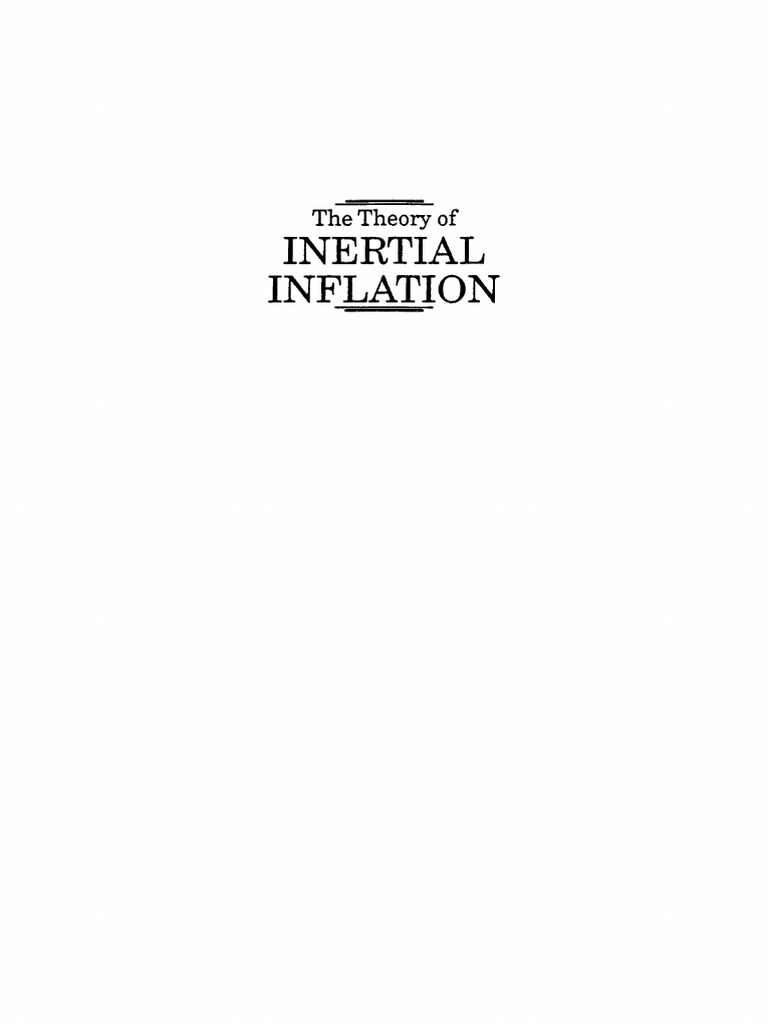 The Theory of Inertial Inflation The Foundation of Economic Reform in ...