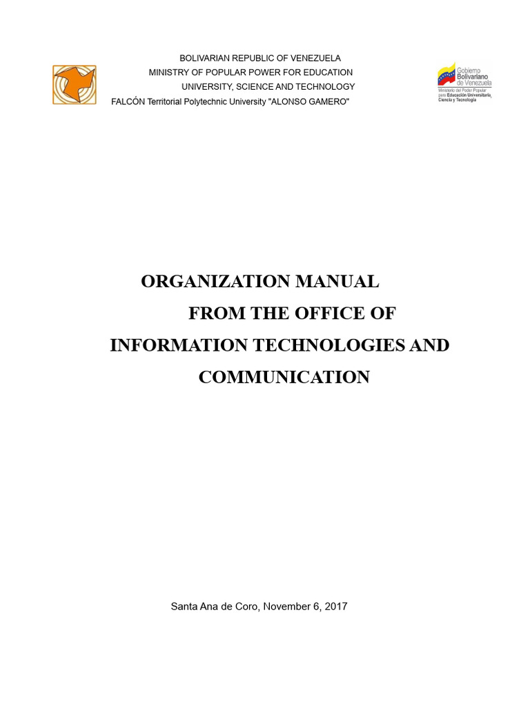 Organization Manual for IT Office | PDF | Information | Software