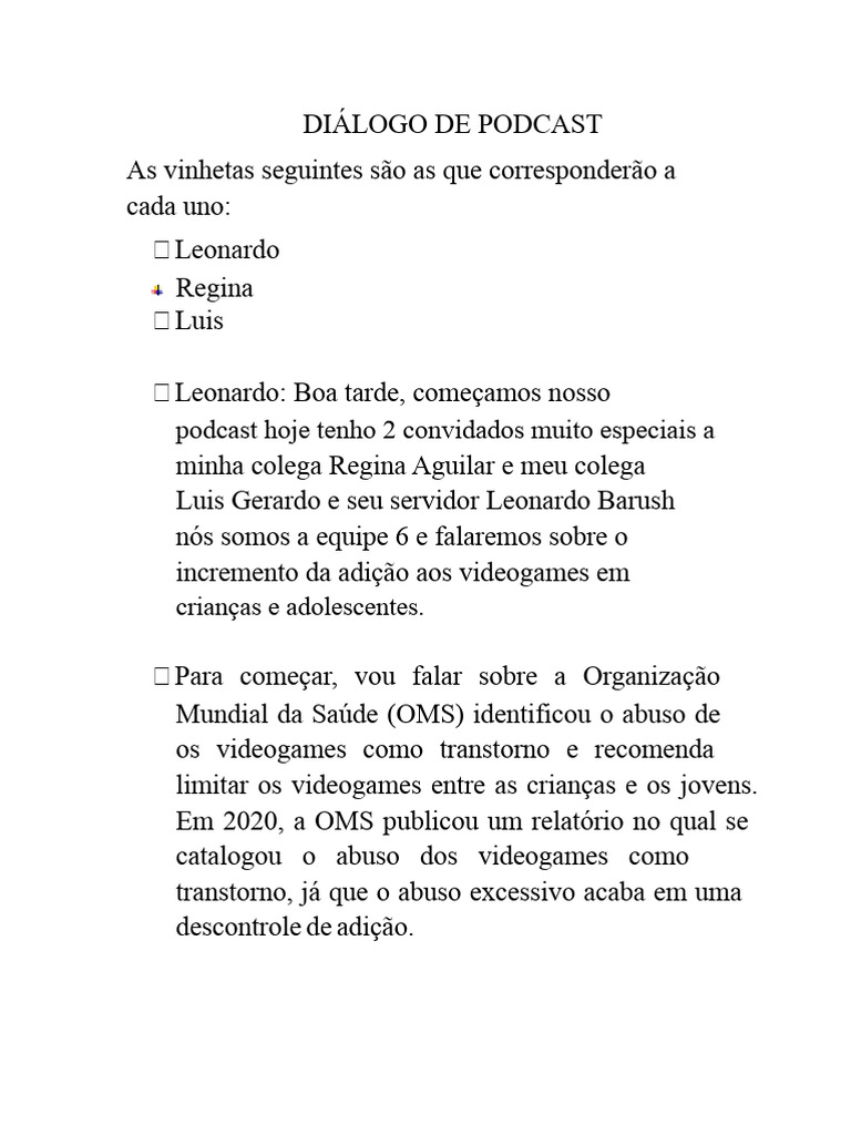 Diálogo de Podcast | PDF