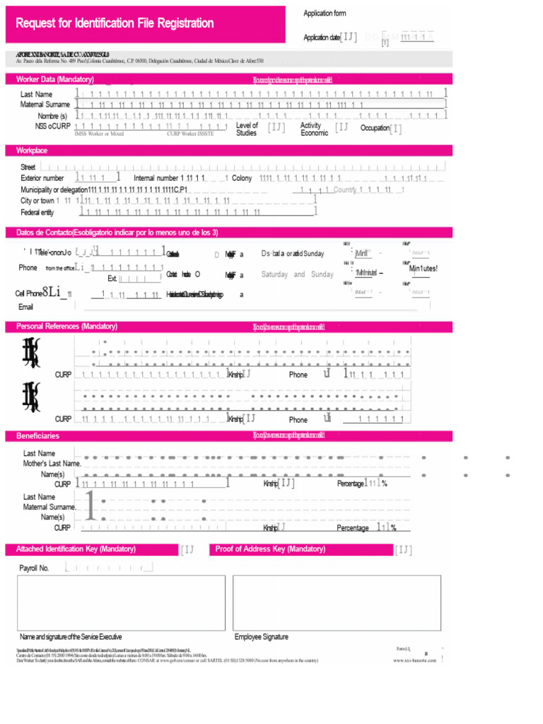 Identification File Registration Form | PDF | Kinship And Descent