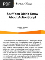 Stuff You Didn'T Know About Actionscript: Christophe Herreman