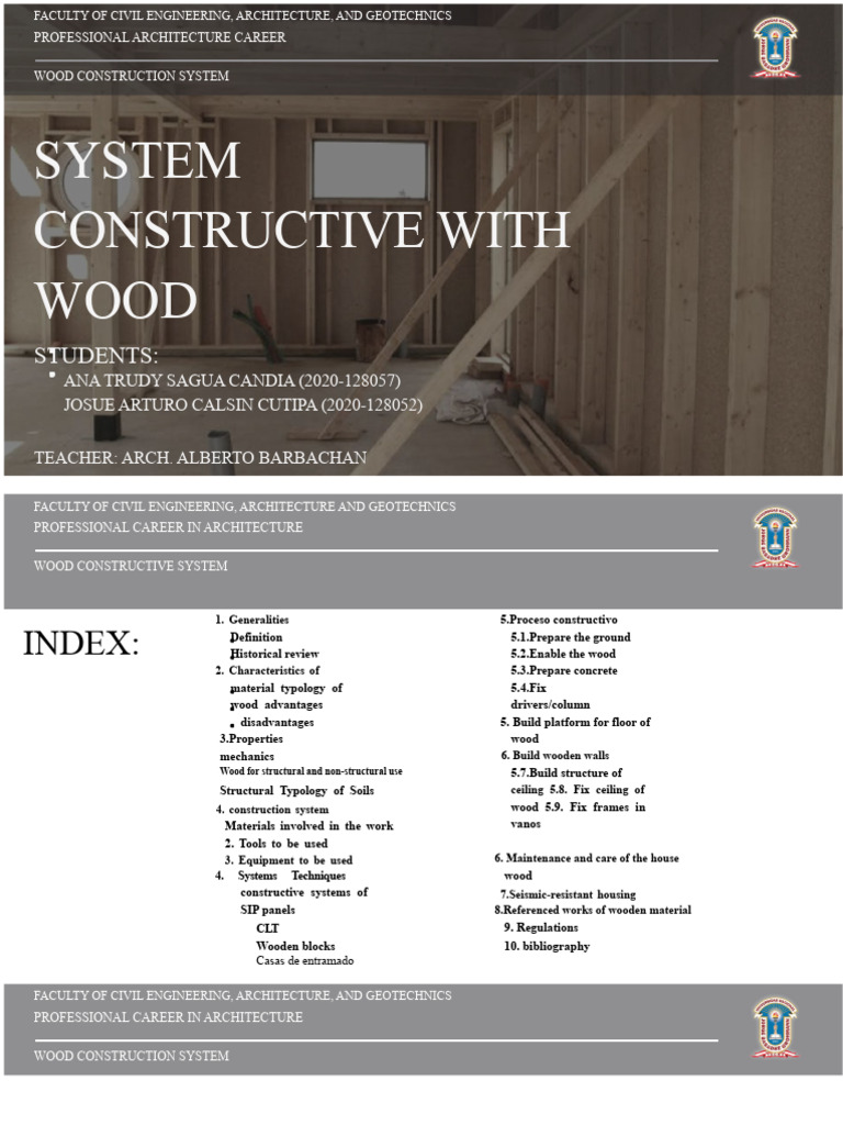 Wood Construction System Overview | PDF | Concrete | Wood