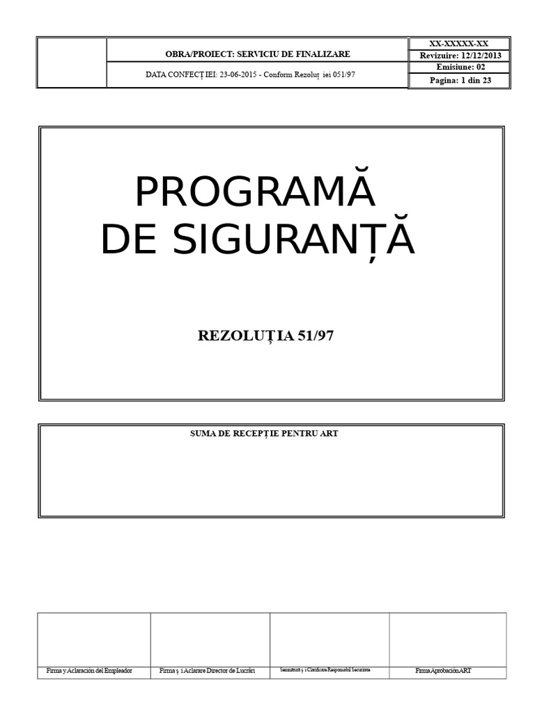 Program de Securitate | PDF