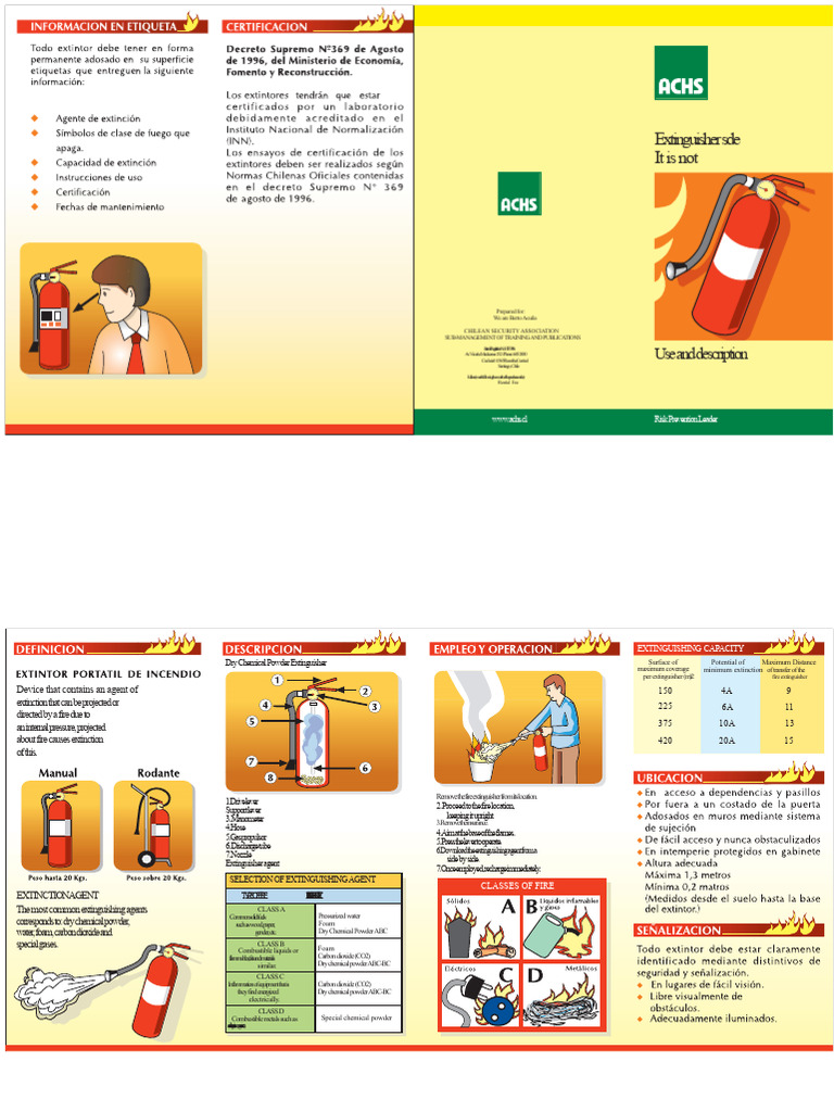 Fire Extinguisher Usage Guide | PDF | Fires | Firefighting