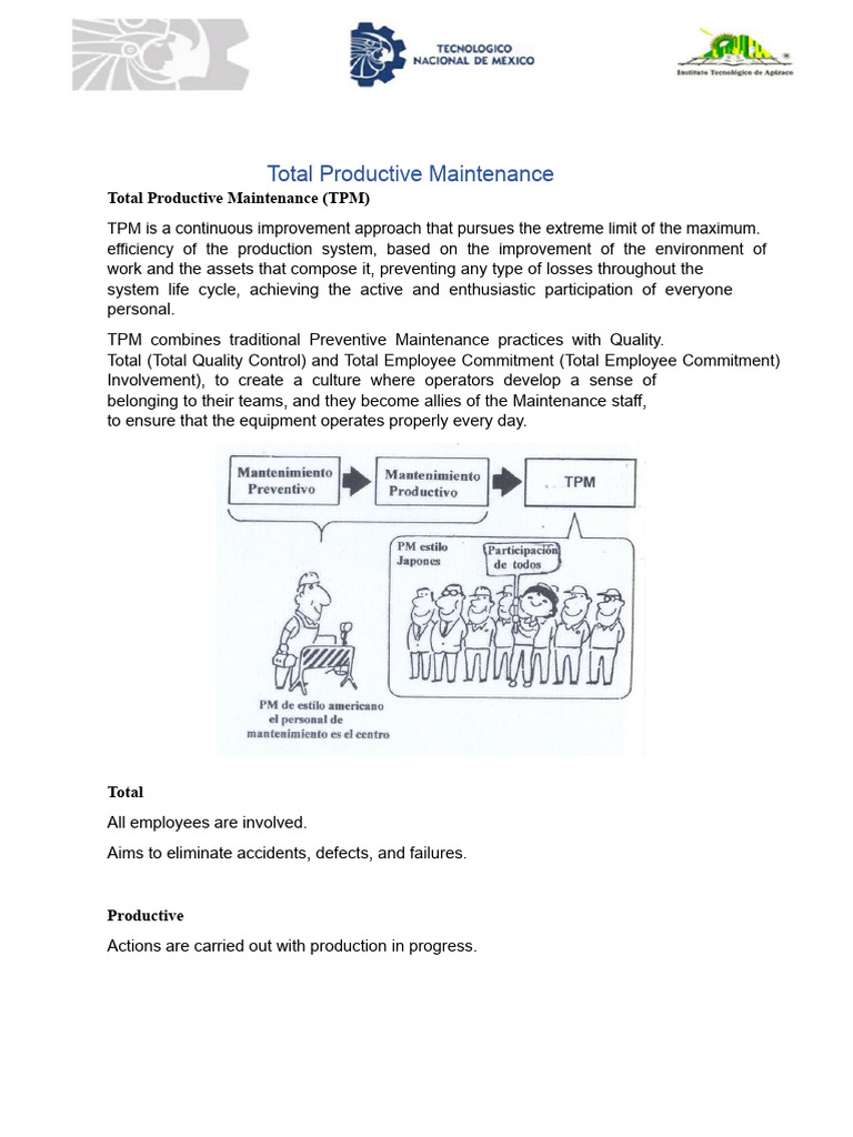 Total Productive Maintenance Explained | PDF | Reliability Engineering ...