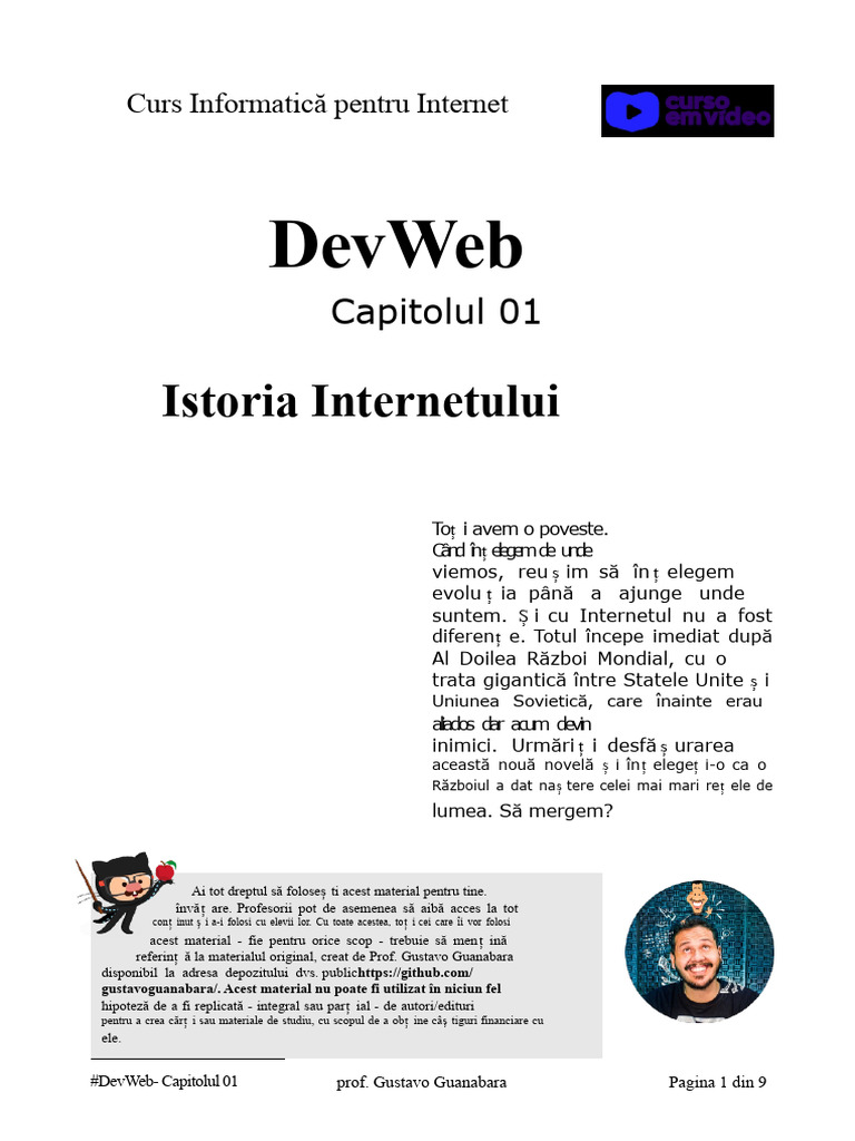 01 - Istoria Internetului | PDF
