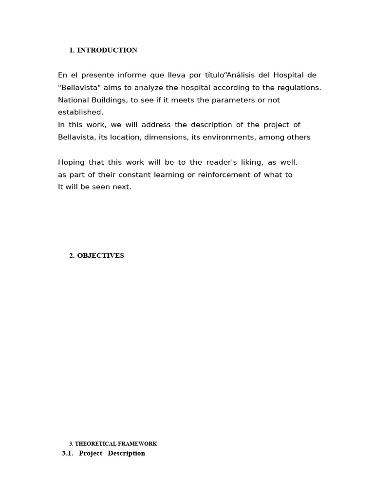 Bellavista Hospital Analysis Report | PDF | Stairs | Hospital