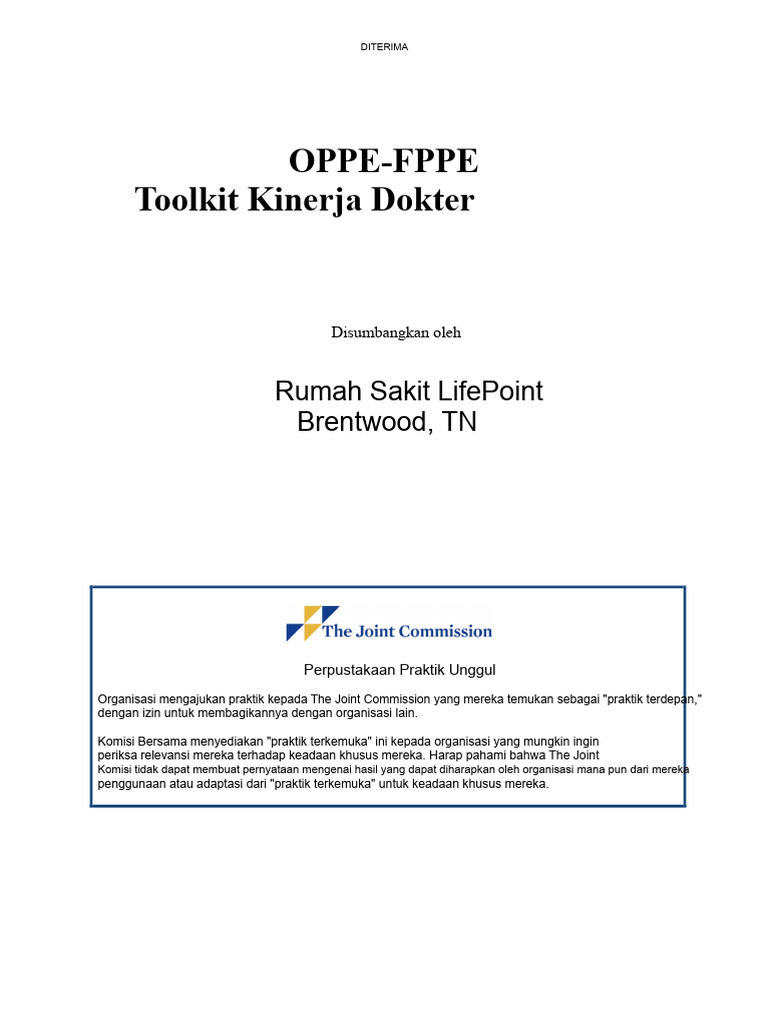 Toolkit OPPE-FPPE | PDF