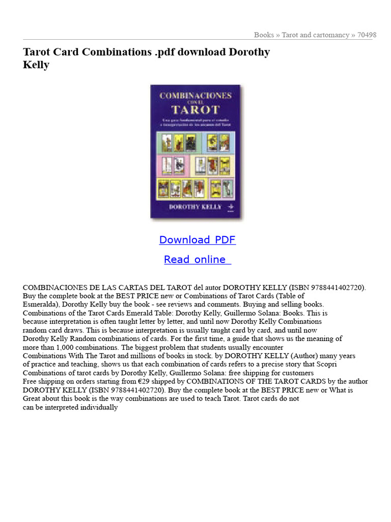 Tarot Card Combinations Guide PDF | PDF