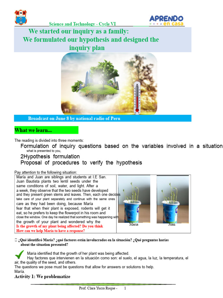 Inquiry-Based Learning in Science | PDF | Hypothesis | Dependent And ...
