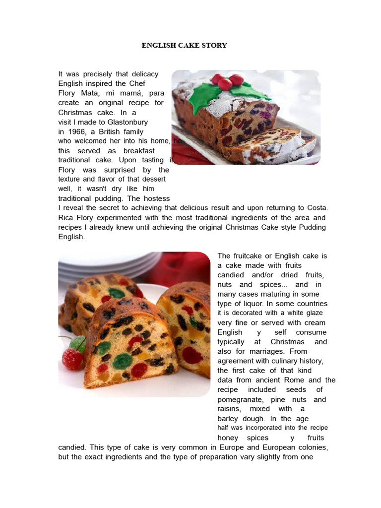 English Christmas Cake Recipe Guide | PDF | Cakes | Cuisine