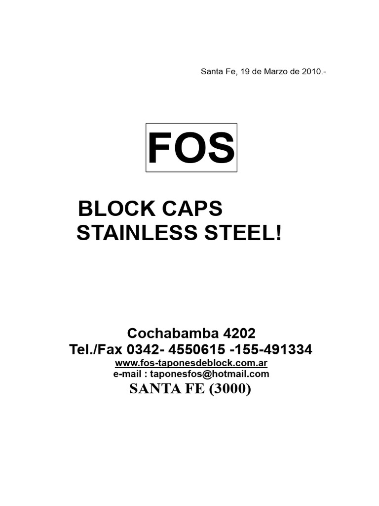 Caps Catalog | PDF