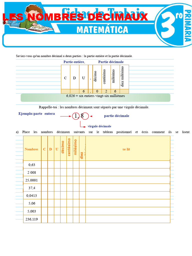Exercices de mathématiques pratiques | Décimal | Lexicologie Exercices de mathématiques pratiques | Décimal | Lexicologie