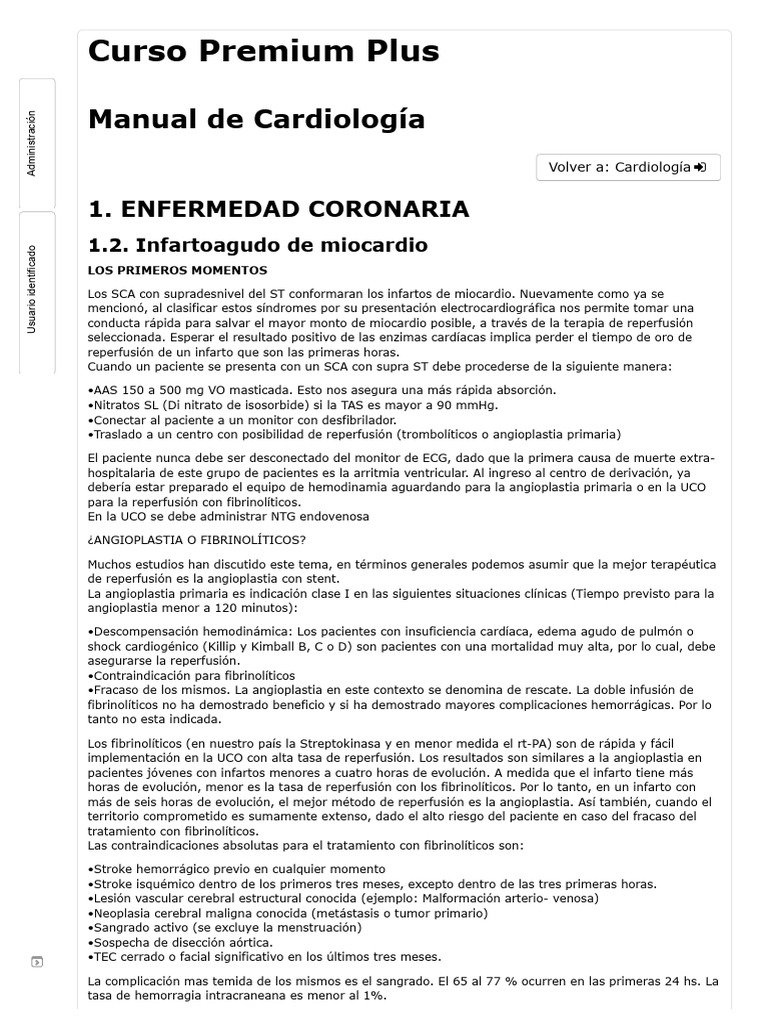 Infartoagudo de Miocardio | PDF | Infarto de miocardio | Insuficiencia ...