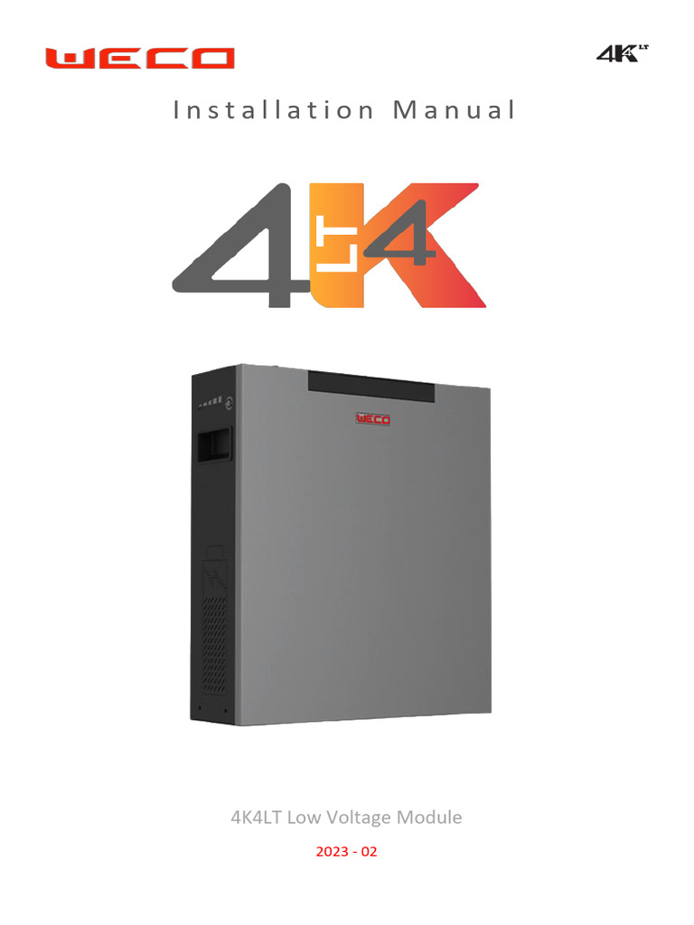 4K4LT Low Voltage Module Installation Guide | PDF | Rechargeable ...