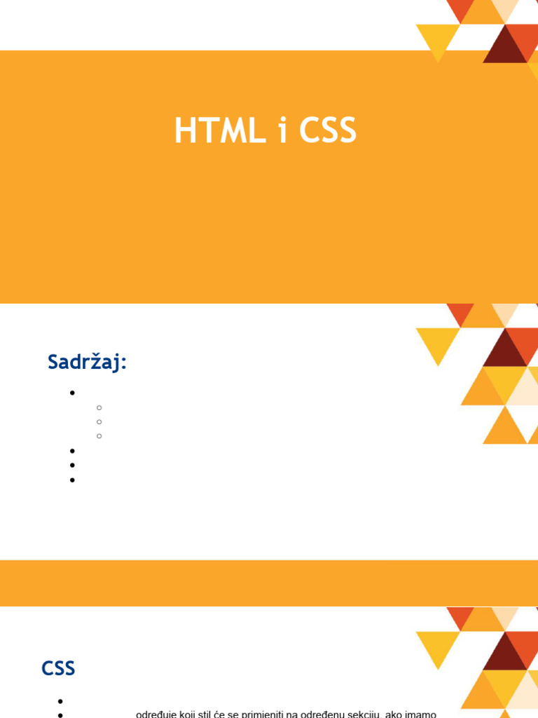 HTML i Css Predavanje 2 | PDF