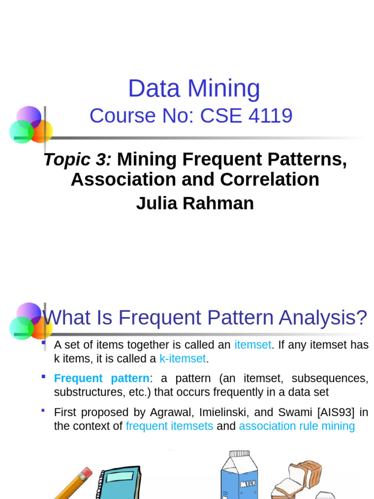 Frequent Pattern Mining Techniques | PDF | Applied Mathematics | Computing