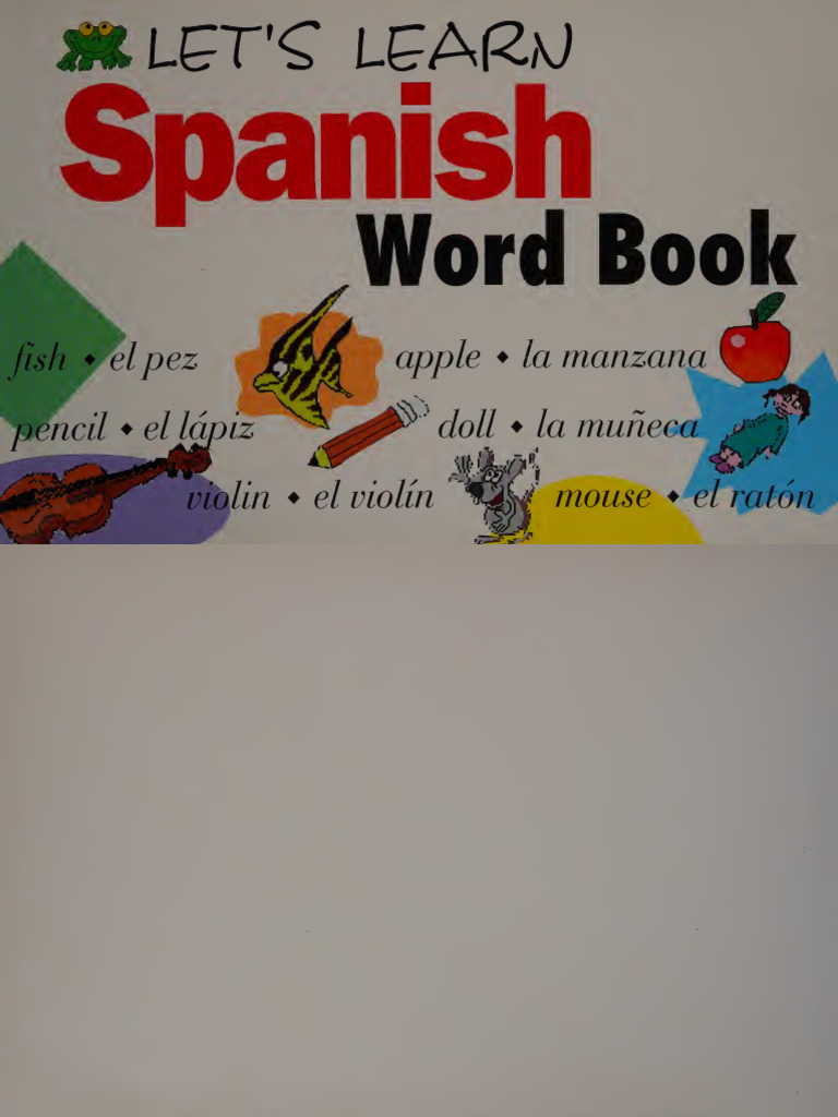 Lets Learn Spanish Word Book (Lets Learn Word Book Series) - School ...