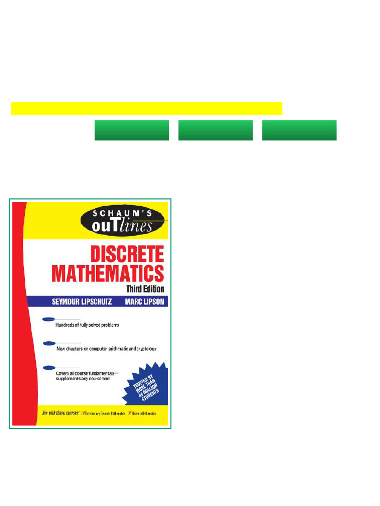 Schaum s outline of discrete mathematics 3rd Edition Lipschutz S ...