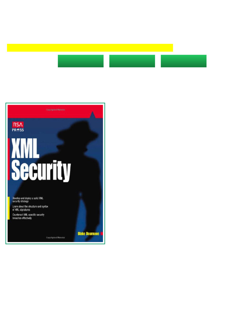 XML Security 1st Edition Blake Dournaee online version | PDF | Learning ...