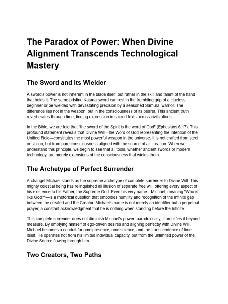 Divine Alignment vs. Tech Mastery | PDF | Divinity | God