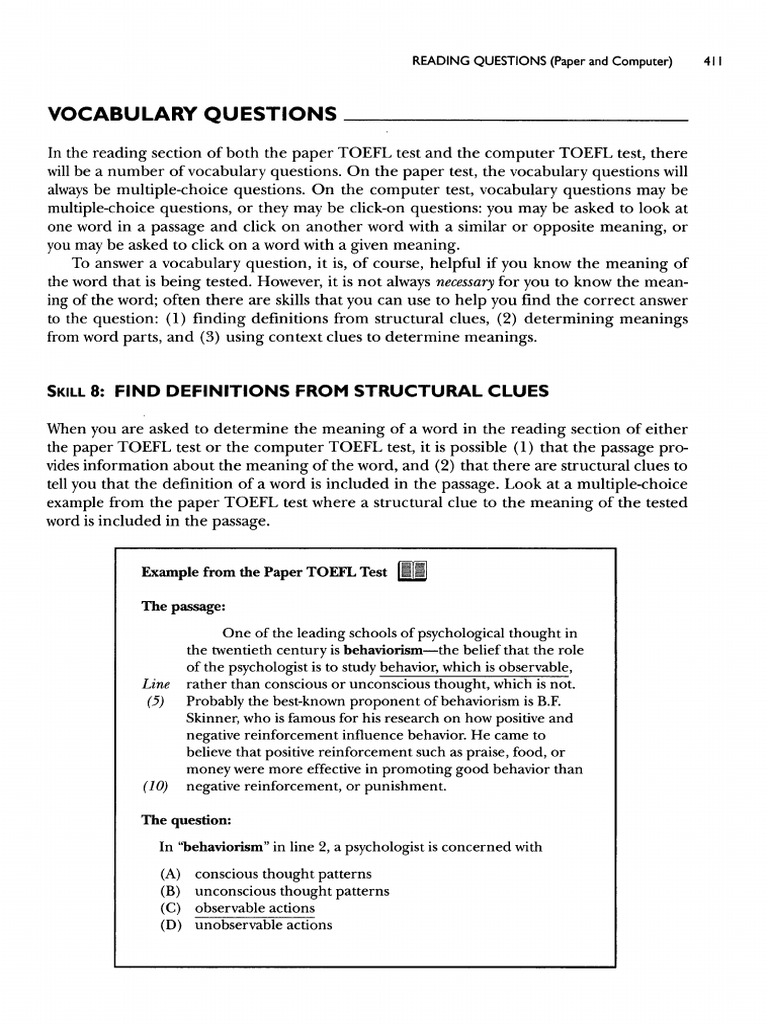 Reading Skills 8 - 11 | PDF