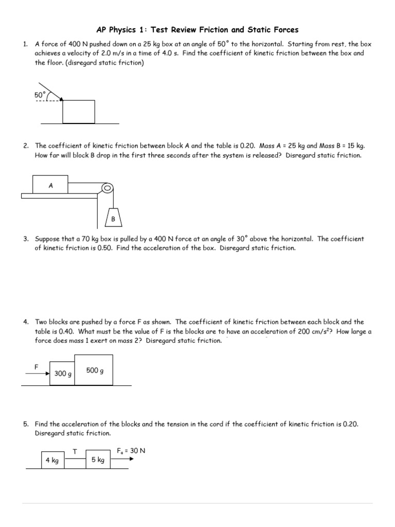 Unit 2 Part 2 Test Review | PDF | Force | Friction