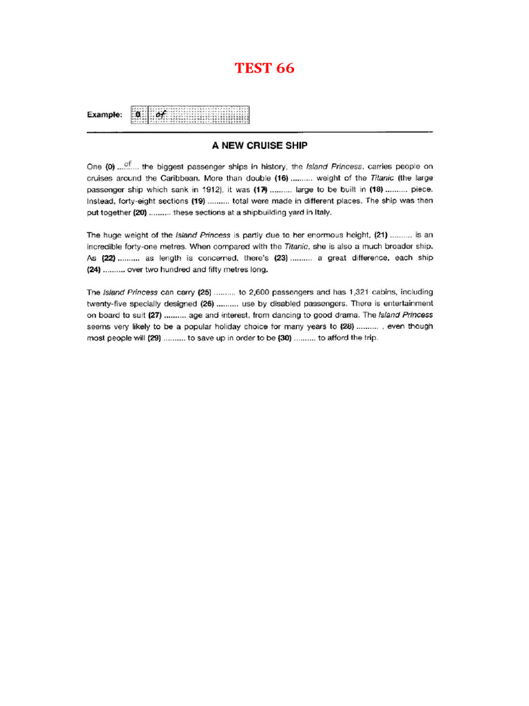 FCE Test 66-67 | PDF