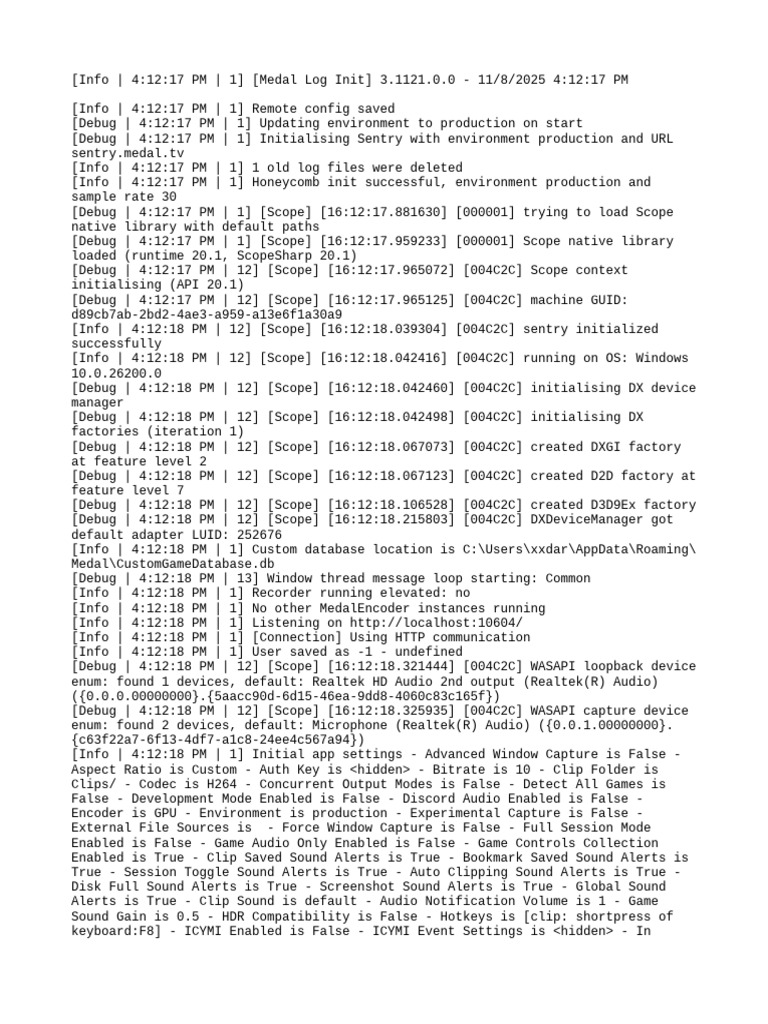 Medal Log Initialization Report | PDF | Computer Architecture | Software