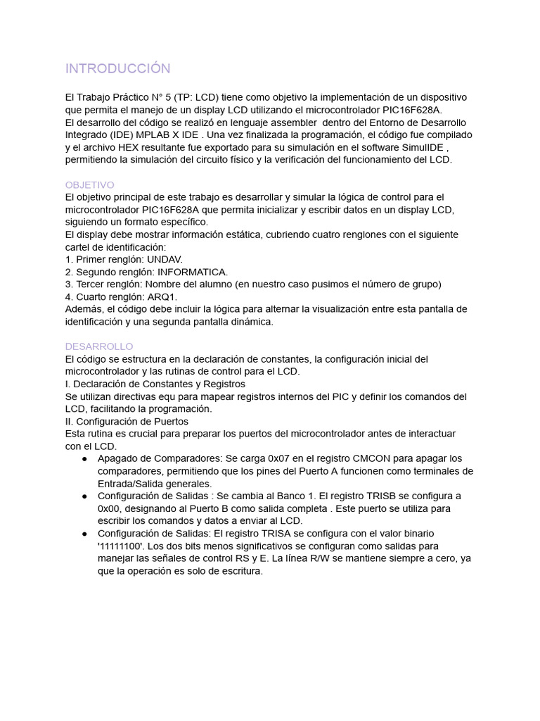 TP 5 | PDF | Microcontrolador | Entorno de desarrollo integrado