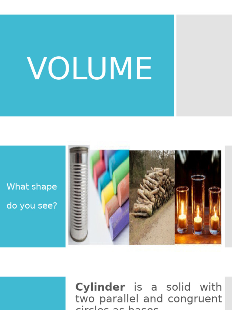 Volume Formulas for 3D Shapes | PDF | Theorem | Euclidean Plane Geometry