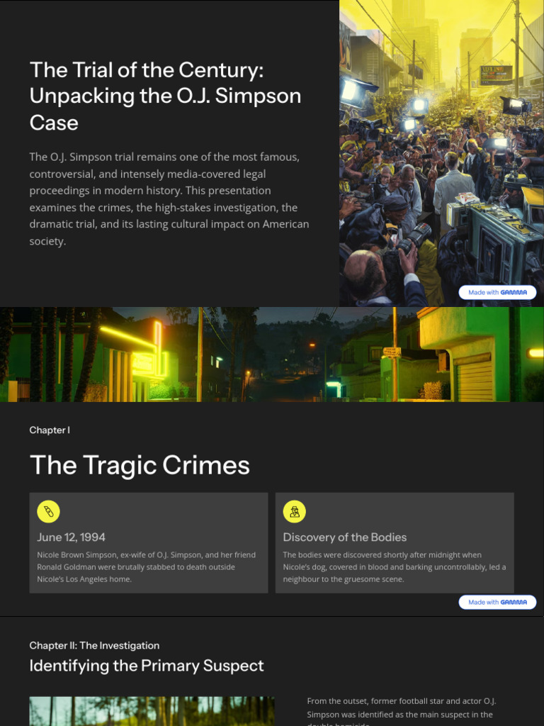 The Trial of The Century Unpacking The OJ Simpson Case | PDF | Criminal ...