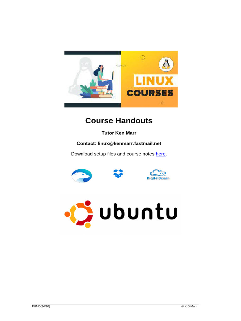 Linux Handouts | PDF | Computer File | Operating System Technology