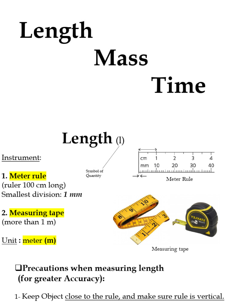 Measurement Techniques and Precautions | PDF | Volume | Pendulum