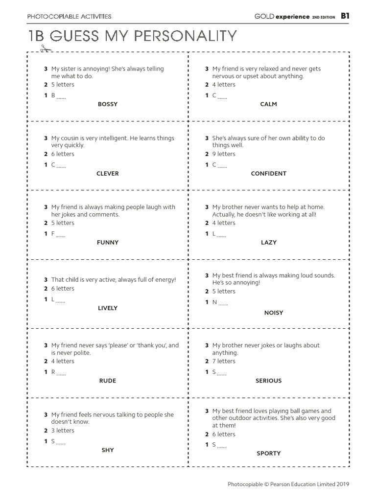 Gold Exp B1 Photocopiable 1B | PDF