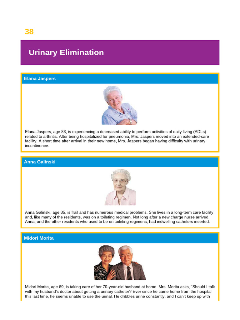 Urinary Elimination in Elderly Care | PDF | Urinary Incontinence ...