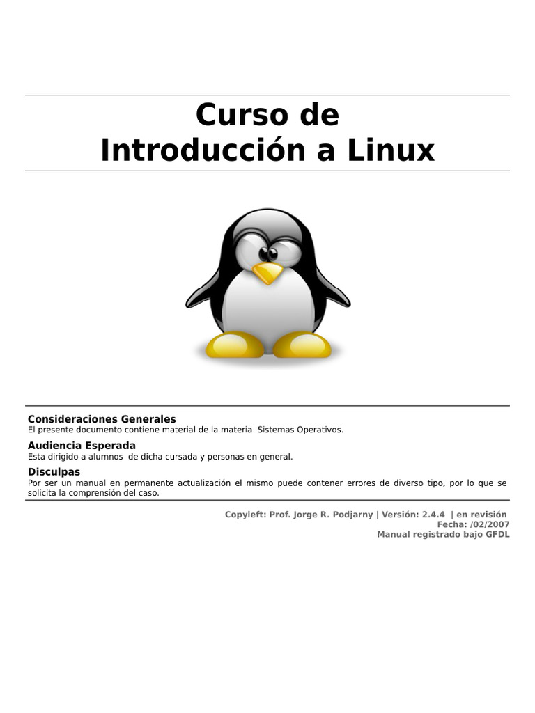 cursolinuxPodjarny | PDF | Distribución de Linux | Software libre