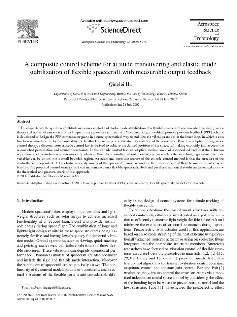A Composite Control Scheme for Attitude Maneuvering and Elastic Mode ...