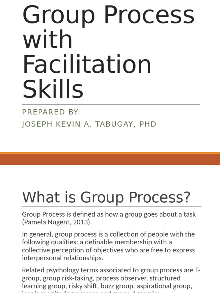 Mastering Group Process Facilitation Skills | PDF | Communication ...