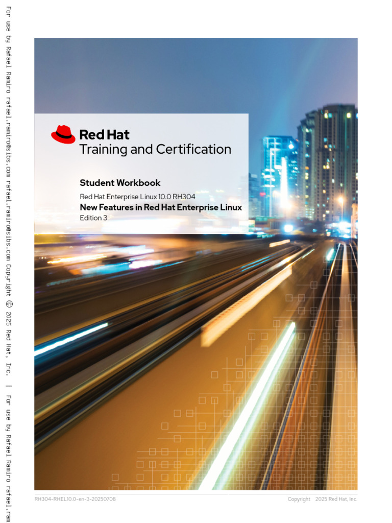 Red Hat Enterprise Linux 10.0 Workbook | PDF | Linux | System Software