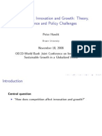 Competition, Innovation and Growth: Theory, Evidence and Policy Challenges