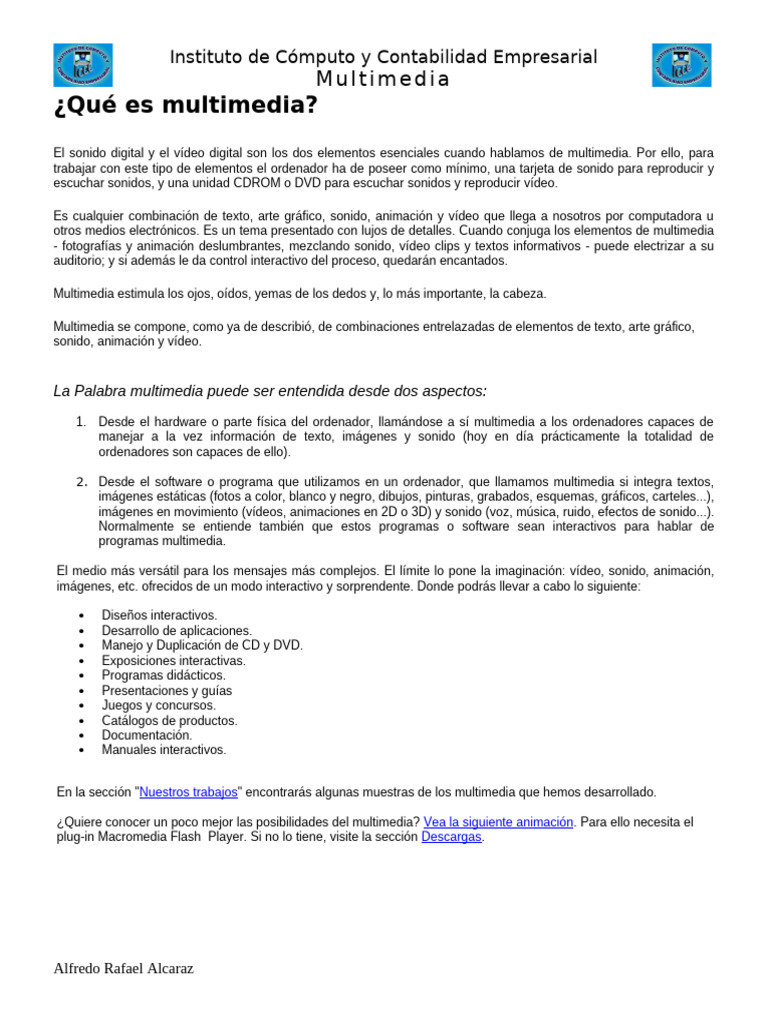 Manual de Multimedia | PDF | Disco compacto | Multimedia